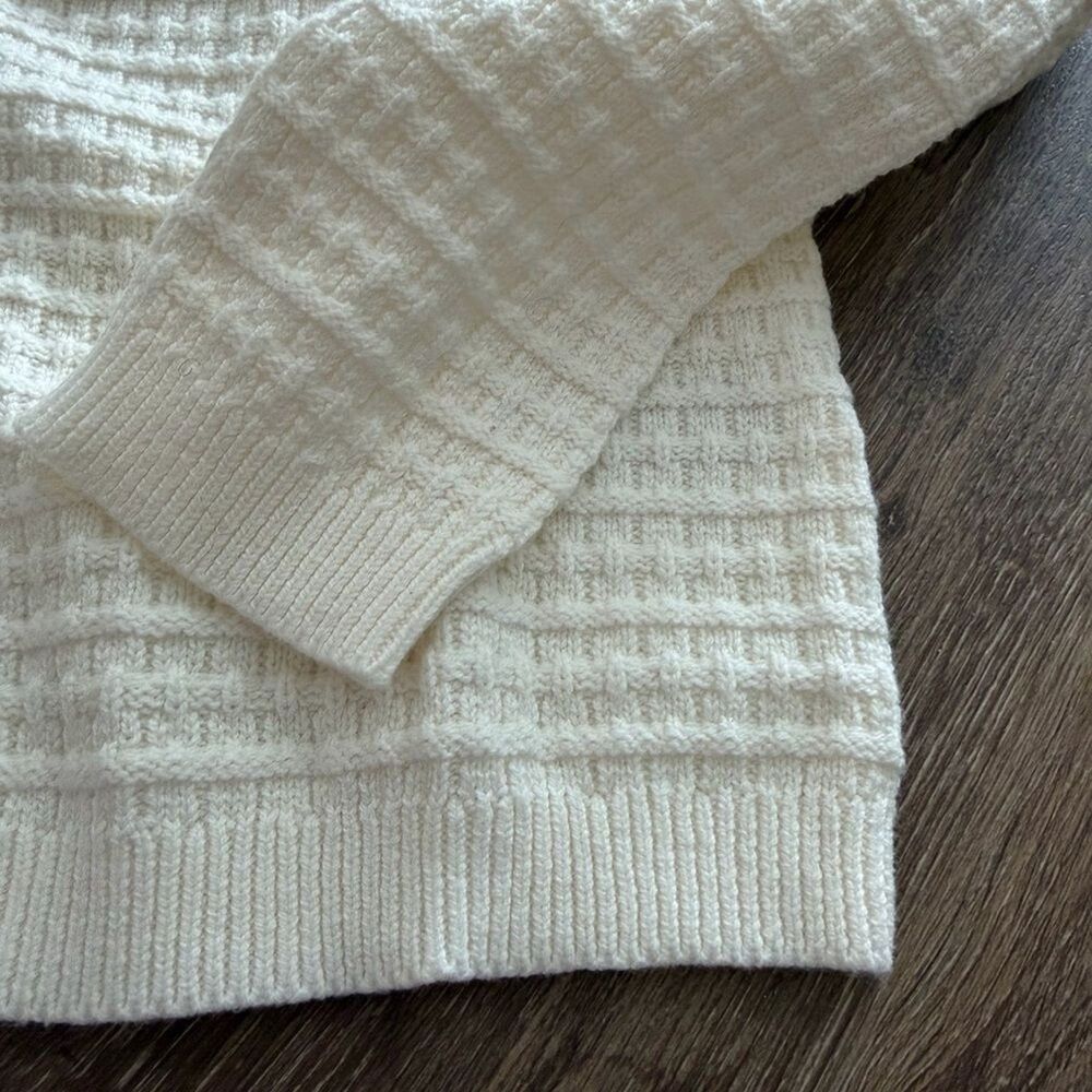 J.Crew Factory Textured Cardigan Sweater Ivory Size Medium NEW - Picture 9 of 9